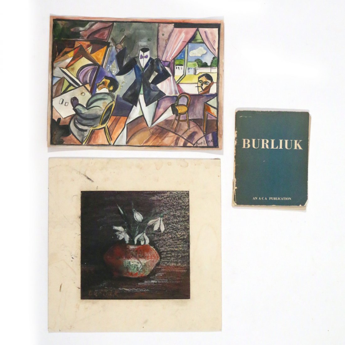 (3pc) DAVID DAVIDOVICH BURLIUK (Amer./Russian, (1 of 7)