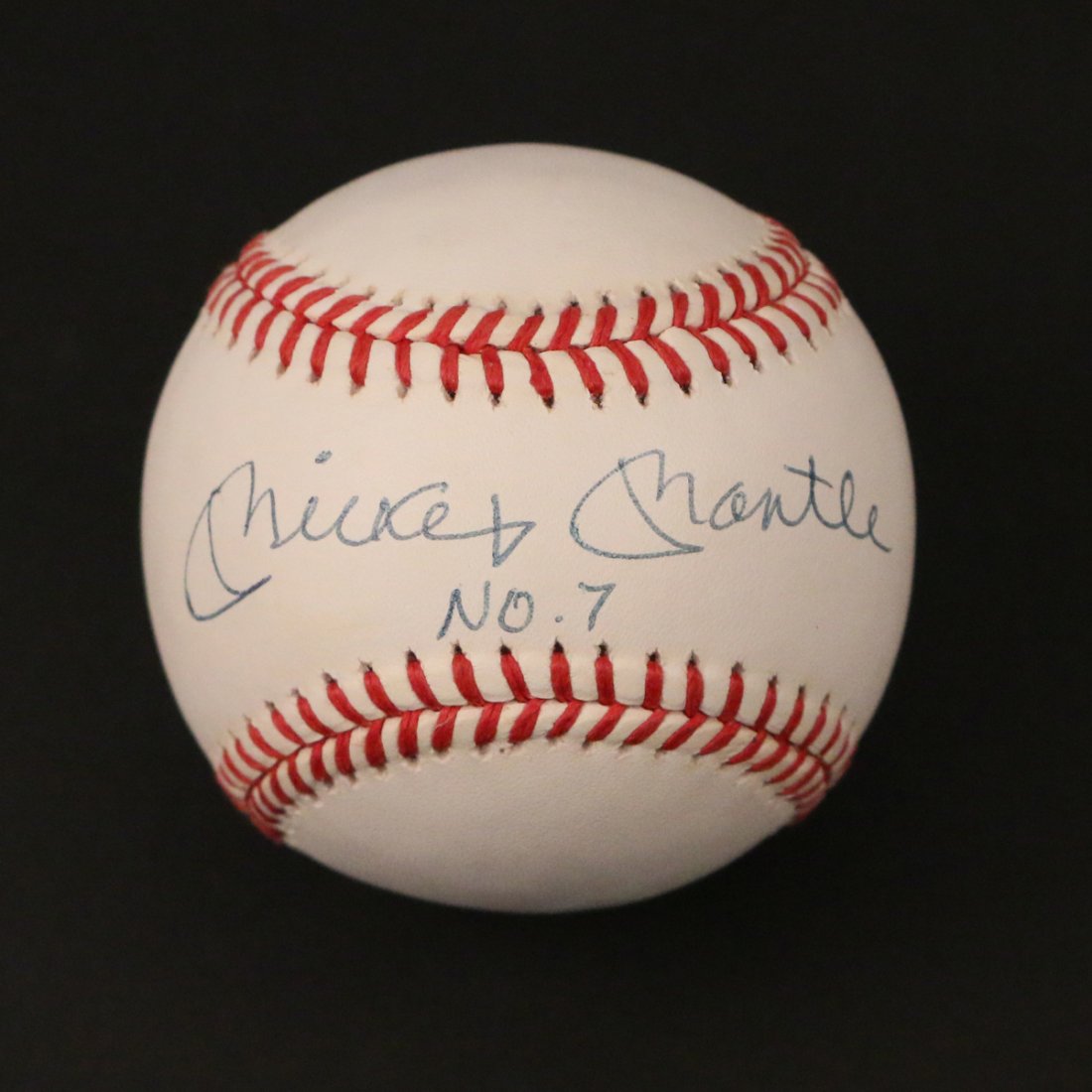 MICKEY MANTLE 'NO.7' SIGNED BASEBALL (1 of 3)