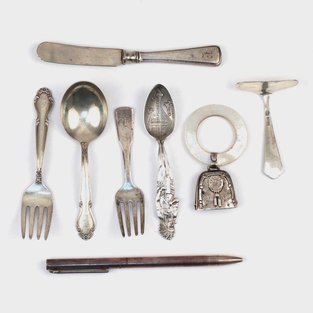 (8pc) STERLING SILVER BABY AND OTHER ITEMS (1 of 1)