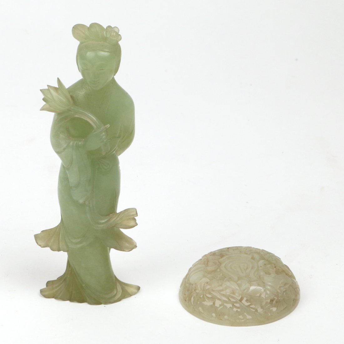 (2pc) CHINESE HARD STONE CARVINGS (1 of 9)