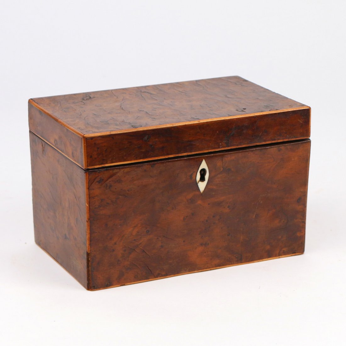 ENGLISH INLAID WALNUT TEA CADDY (1 of 4)