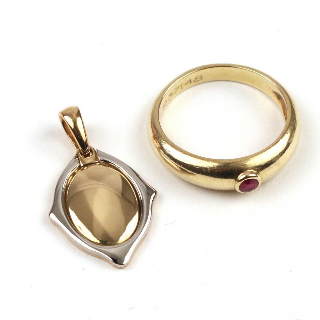 (2pc) BOXED CARTIER GOLD JEWELRY (1 of 5)