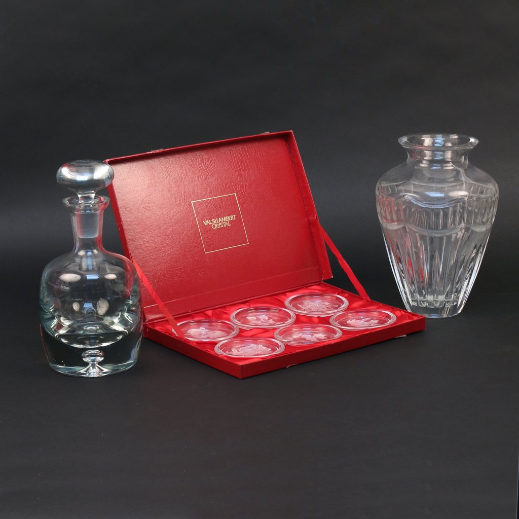 (3pc) MISC. CUT GLASS LOT (1 of 6)