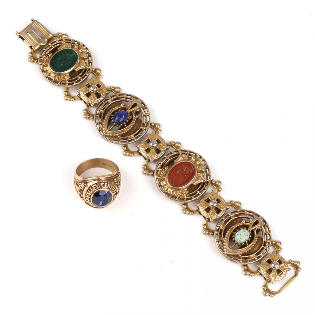 (2pc) SCOTTISH LINK BRACELET & RING (1 of 4)