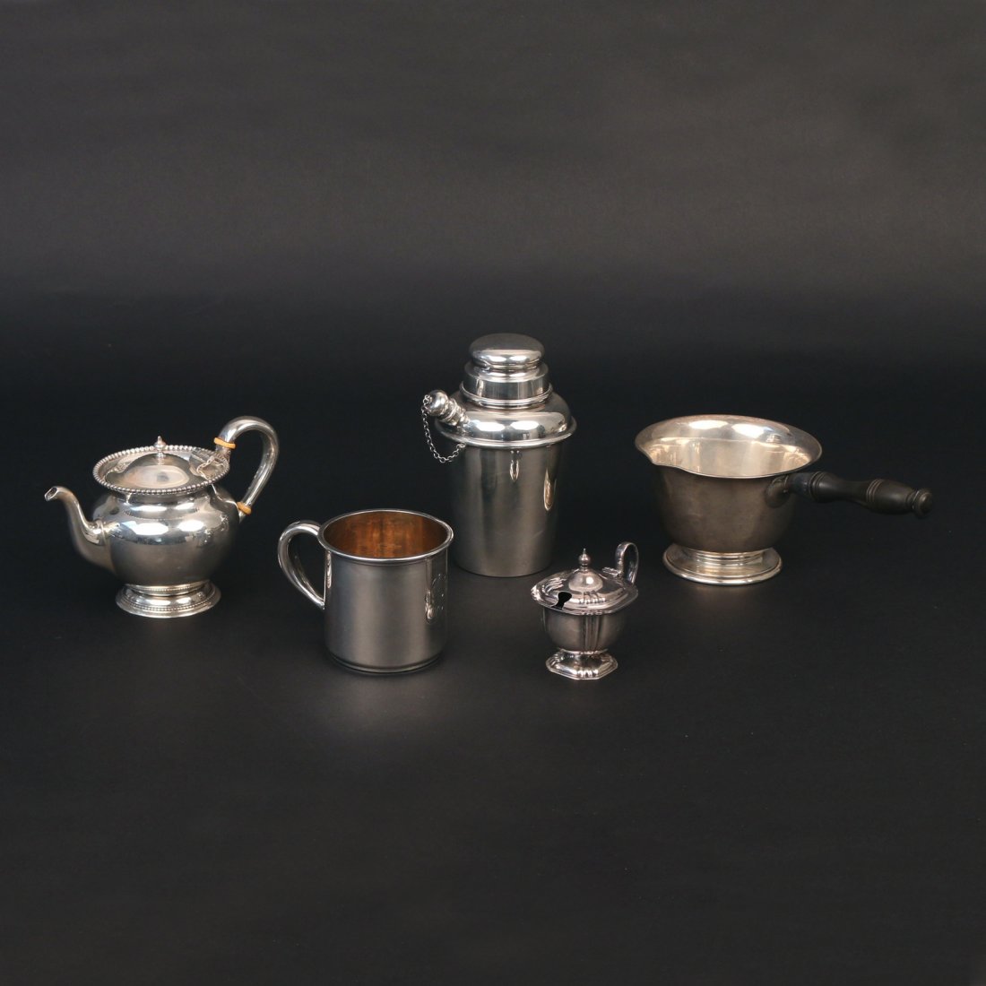 (5pc) MISC. STERLING SILVER HOLLOWARE (1 of 2)