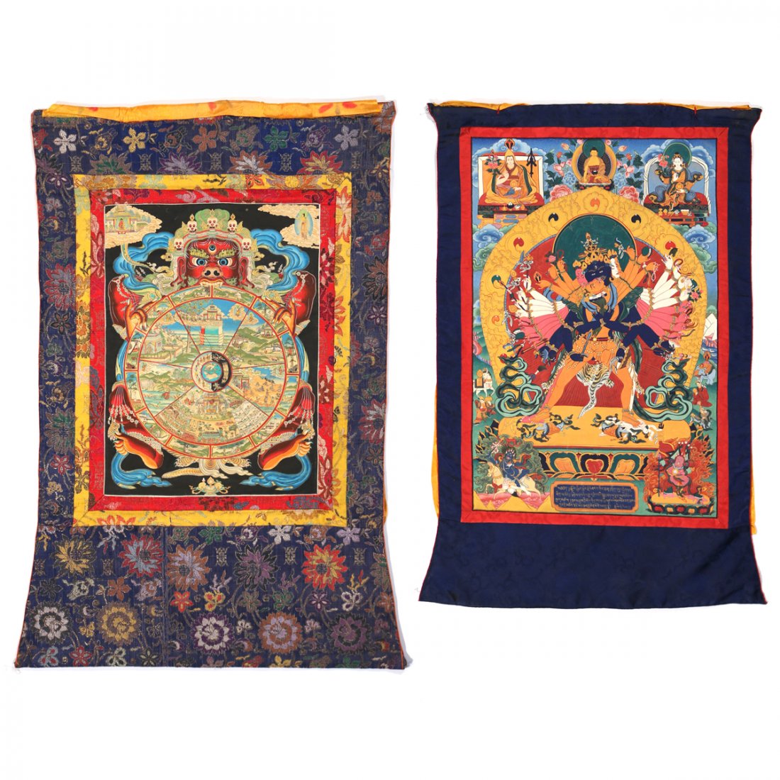 (2pc) TIBETAN THANKAS (1 of 10)