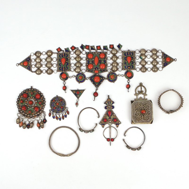 (10pc) STERLING MIDDLE EASTERN JEWELRY (1 of 8)