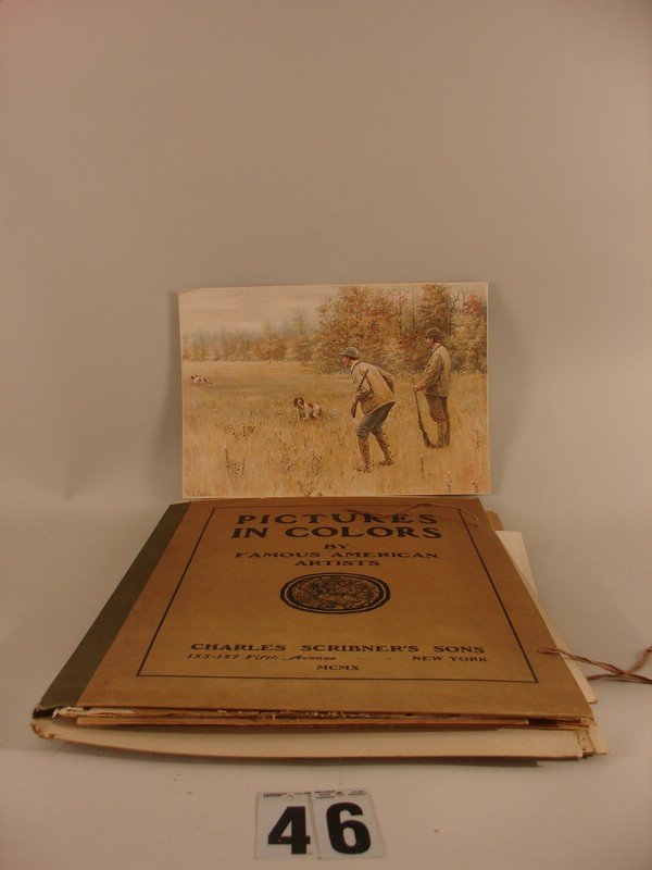 FOLIO OF ASSORTED PRINTS, INCL.: 2- A.B. FROST, M: FOLIO OF ASSORTED PRINTS, INCL.: 2- A.B. FROST, MAXFIELD PARRISH, ETC.