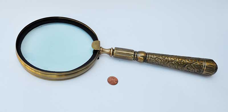 Vintage Extra Large Brass Magnifying Glass (1 of 1)