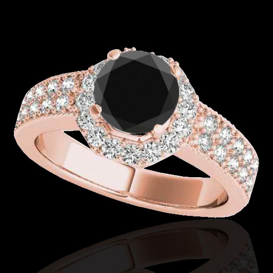 1.4 CTW Certified Vs Black Diamond Bridal Solitaire: 34553-REF-74R4N ---- 1.4 CTW Certified Vs Black Diamond Bridal Solitaire Halo Ring Gold Manufacturer's Suggested Retail Price: $3700.00 GEMMARI Designer Brand Luxury Jewelry, made in the USA GEMMARI R