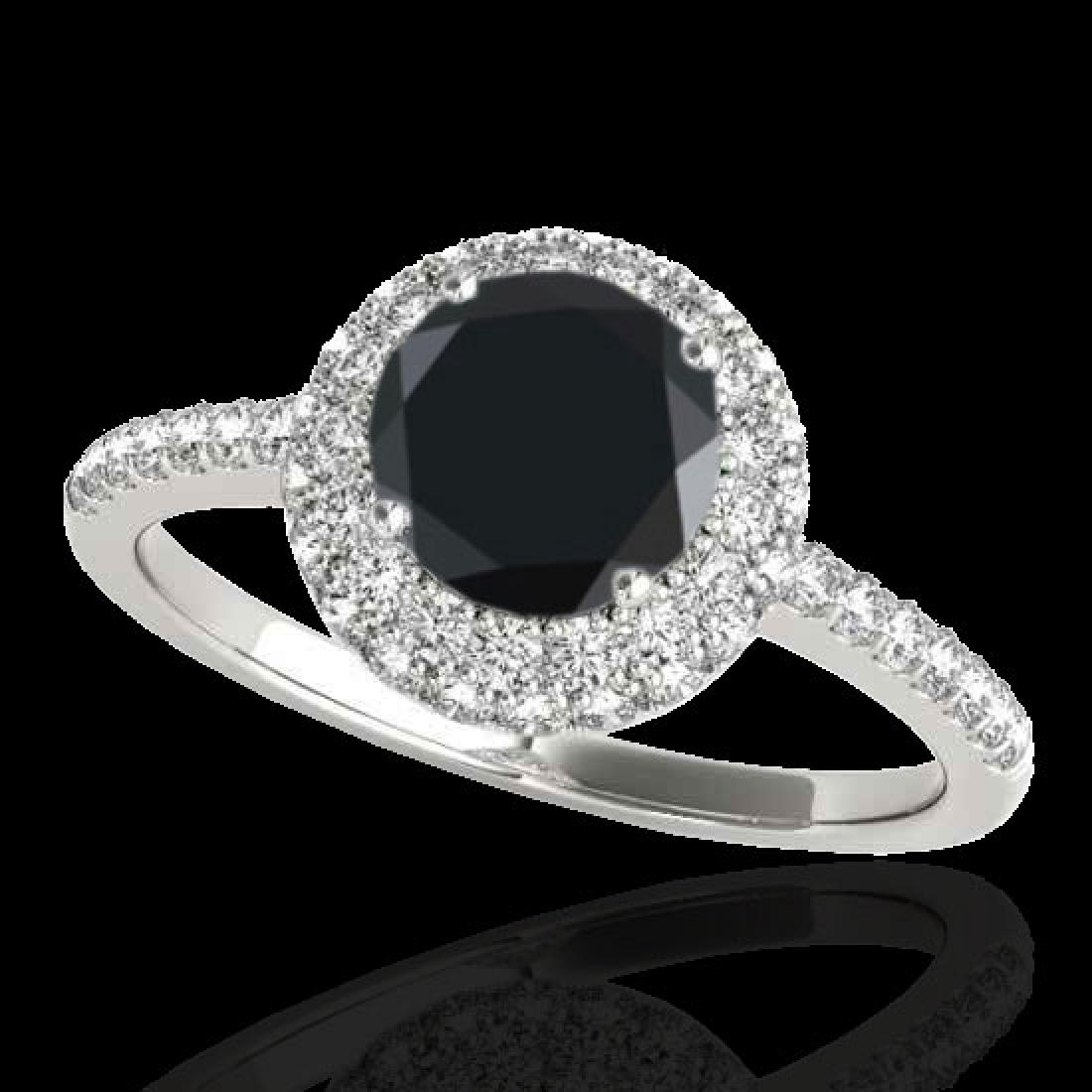 2.15 CTW Certified Vs Black Diamond Bridal Solitaire: 33682-REF-87H3Z ---- 2.15 CTW Certified Vs Black Diamond Bridal Solitaire Halo Ring Gold Manufacturer's Suggested Retail Price: $4300.00 GEMMARI Designer Brand Luxury Jewelry, made in the USA GEMMARI 