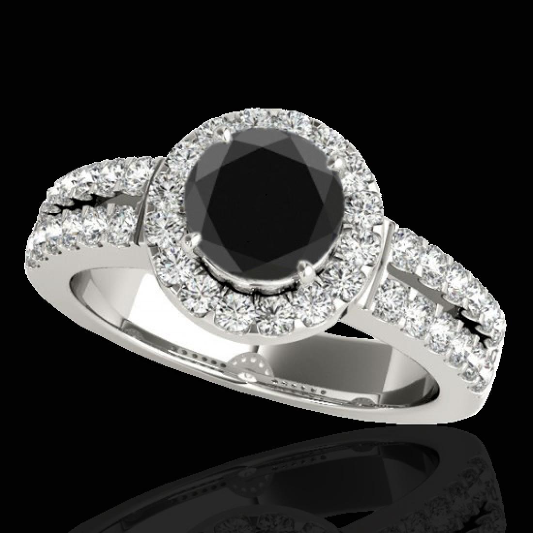 1.5 CTW Certified Vs Black Diamond Bridal Solitaire: 33992-REF-86W7M ---- 1.5 CTW Certified Vs Black Diamond Bridal Solitaire Halo Ring Gold Manufacturer's Suggested Retail Price: $4300.00 GEMMARI Designer Brand Luxury Jewelry, made in the USA GEMMARI R