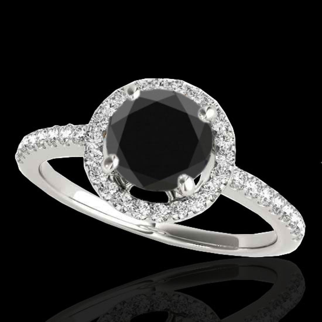 1.4 CTW Certified Vs Black Diamond Bridal Solitaire: 34099-REF-61R8N ---- 1.4 CTW Certified Vs Black Diamond Bridal Solitaire Halo Ring Gold Manufacturer's Suggested Retail Price: $3050.00 GEMMARI Designer Brand Luxury Jewelry, made in the USA GEMMARI R