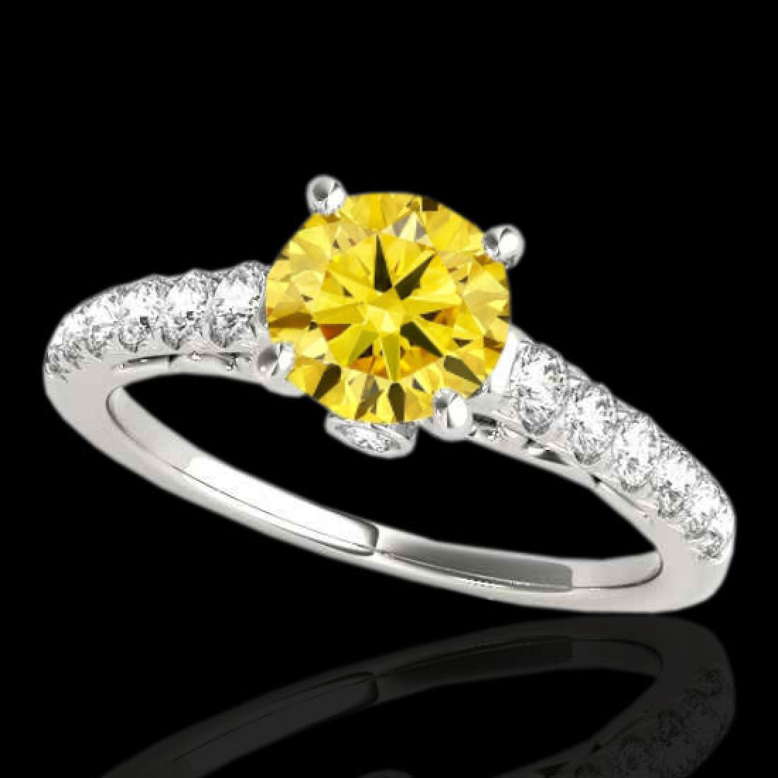 1.5 CTW Certified Si Fancy Intense Yellow Diamond: 34991-REF-172F7X ---- 1.5 CTW Certified Si Fancy Intense Yellow Diamond Solitaire Ring Gold Manufacturer's Suggested Retail Price: $8550.00 GEMMARI Designer Brand Luxury Jewelry, made in the USA GEMMA