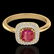 1.16 CTW Ruby & Micro Pave VS/SI Diamond Ring Double