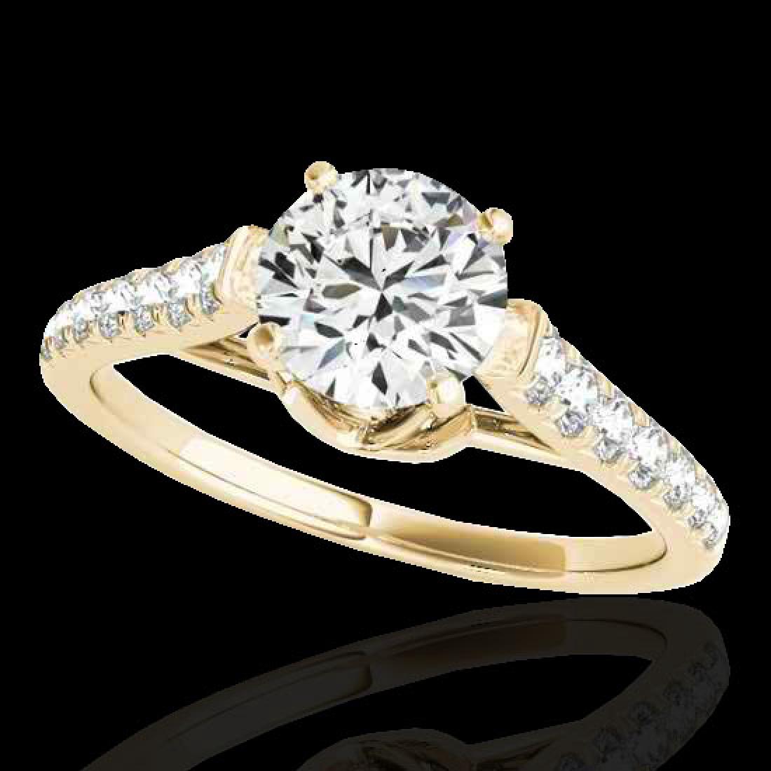 1.46 CTW H-SI/I Certified Diamond Solitaire Ring Gold: 34963 - REF-204X5Y ---- 1.46 CTW H-SI/I Certified Diamond Solitaire Ring Gold ---- Luxury Designer Brand Ring Appraised at $11,250 Certificate Number US34963 10k Yellow gold, Ring Size is 7, Ring meas