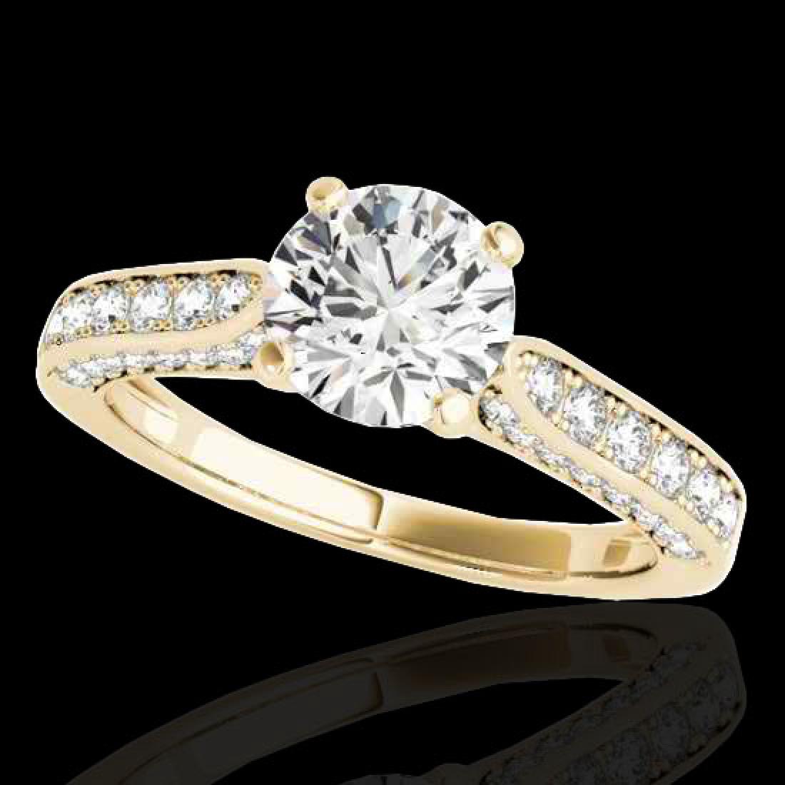 1.6 CTW H-SI/I Certified Diamond Solitaire Ring Gold: 34918 - REF-180N2A ---- 1.6 CTW H-SI/I Certified Diamond Solitaire Ring Gold ---- Luxury Designer Brand Ring Appraised at $9,900 Certificate Number US34918 10k Yellow gold, Ring Size is 7, Ring measur