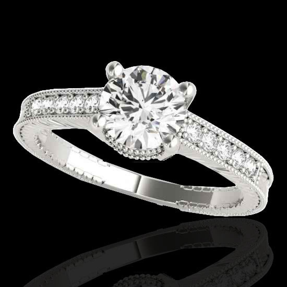 1.75 CTW H-SI/I Certified Diamond Solitaire Antique: 34765 - REF-338M9F ---- 1.75 CTW H-SI/I Certified Diamond Solitaire Antique Ring Gold ---- Luxury Designer Brand Ring Appraised at $18,650 Certificate Number US34765 10k White gold, Ring Size is 7, Ri
