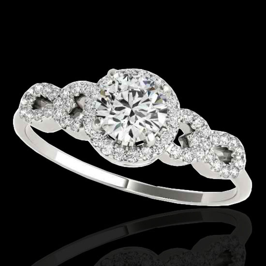 1.33 CTW H-SI/I Certified Diamond Solitaire Ring Gold: 35313 - REF-161K8R ---- 1.33 CTW H-SI/I Certified Diamond Solitaire Ring Gold ---- Luxury Designer Brand Ring Appraised at $8,900 Certificate Number US35313 10k White gold, Ring Size is 7, Ring measur