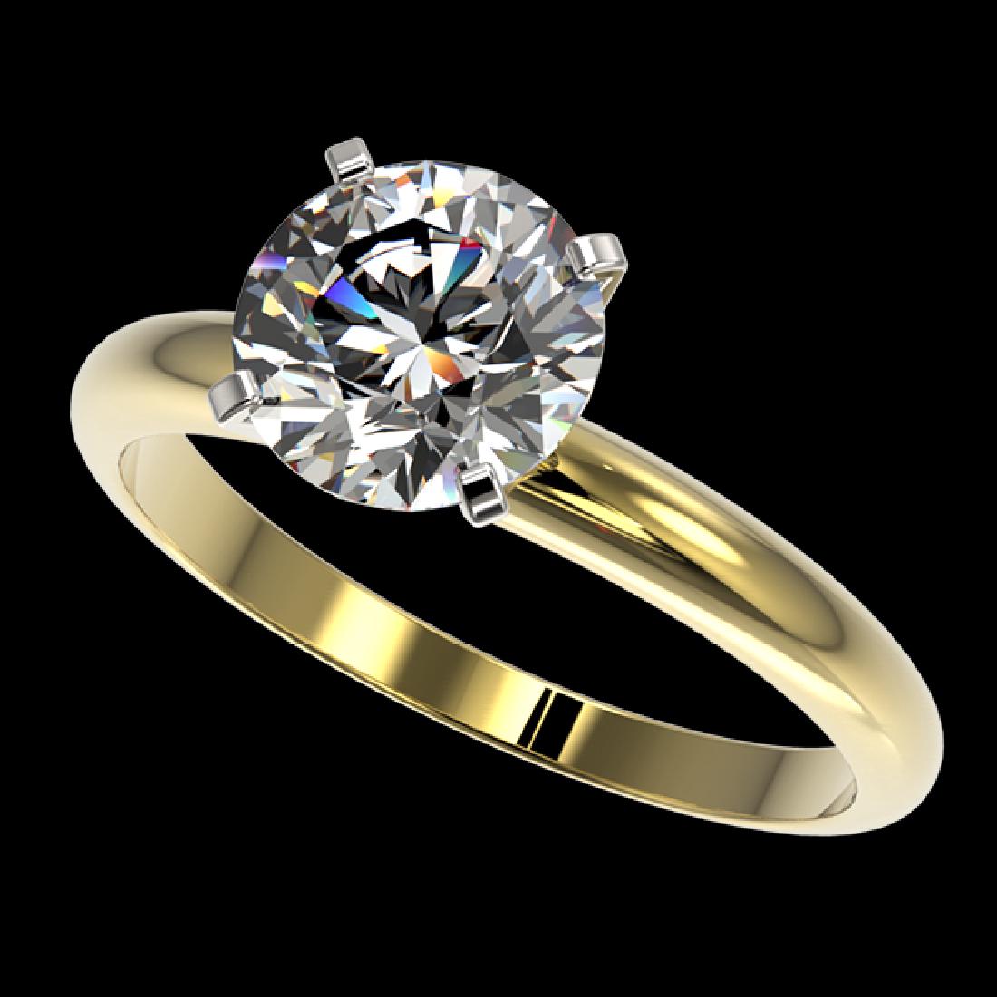 2 CTW Certified H-SI/I Quality Diamond Solitaire: 32934 - REF-564M9F ---- 2 CTW Certified H-SI/I Quality Diamond Solitaire Engagement Ring Gold ---- Luxury Designer Brand Ring Appraised at $31,050 Certificate Number US32934 10k Yellow gold, Ring Size