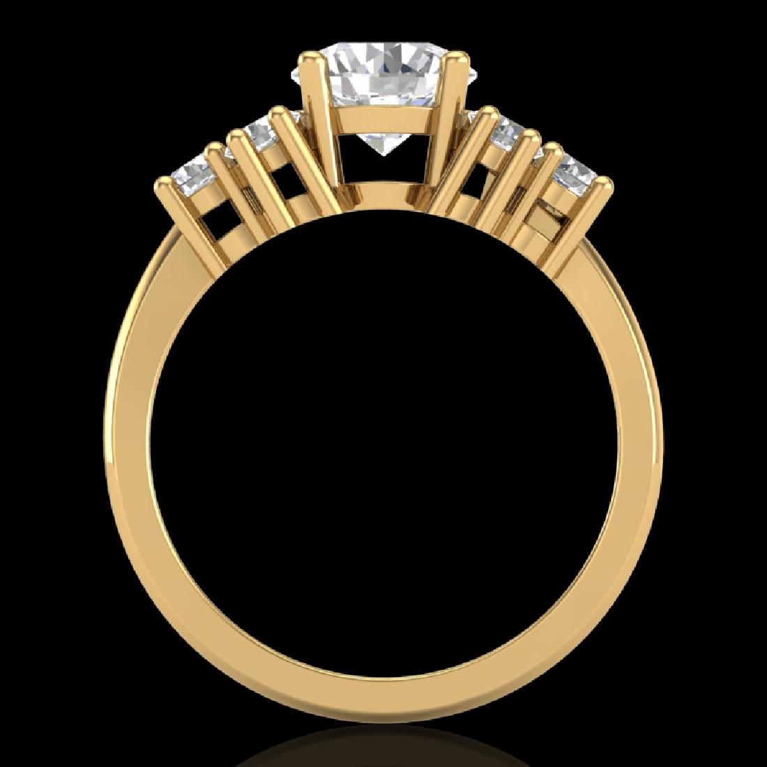 2.1 CTW VS/SI Diamond Solitaire Ring 18K Gold: 36943 - REF-465W2H ---- 2.1 CTW VS/SI Diamond Solitaire Ring 18K Gold ---- Luxury Designer Brand Ring Appraised at $34,100 Certificate Number US36943 18k Yellow gold, Ring Size is 7, Ring measuring ap