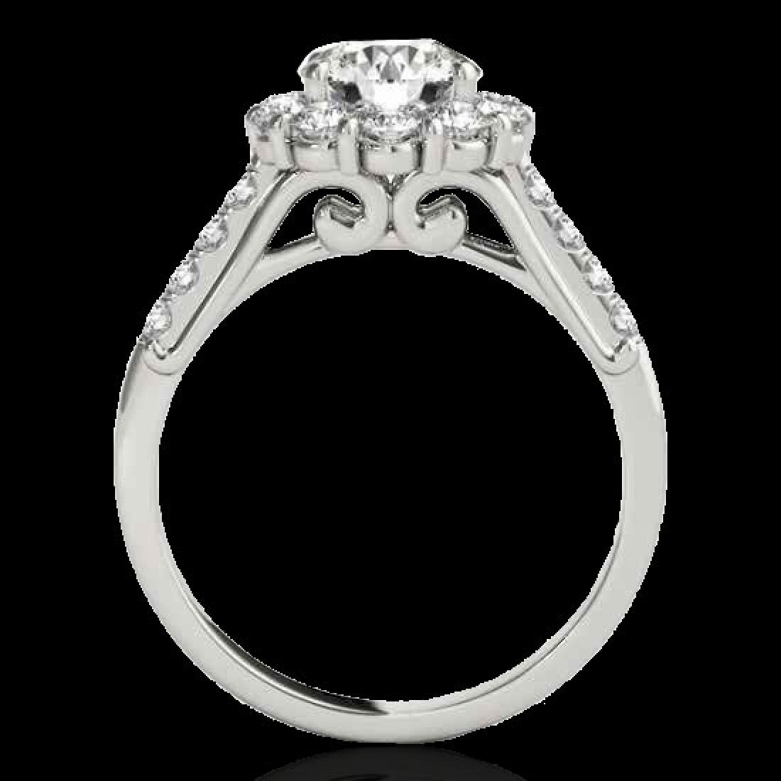2.75 CTW H-SI/I Certified Diamond Solitaire Halo Ring: 33427 - REF-392M4F ---- 2.75 CTW H-SI/I Certified Diamond Solitaire Halo Ring 10K White Gold ---- Luxury Designer Brand Ring Appraised Retail Price at $21,600 ---- SKU Number US33427 10k White gold Ri