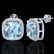 12 CTW Sky Blue Topaz & Pave Halo VS/SI Diamond - 2