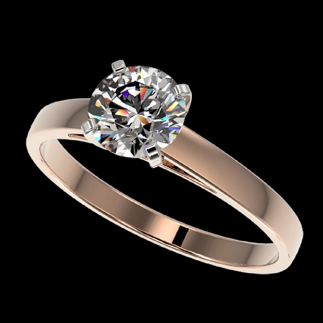 1.07 CTW Certified H-SI/I Quality Diamond Solitaire: 36511 - REF-139R8K ---- 1.07 CTW Certified H-SI/I Quality Diamond Solitaire Engagement Ring 10K Rose Gold ---- Luxury Designer Brand Ring Appraised Retail Price at $8,450 ---- SKU Number US36511 10k R