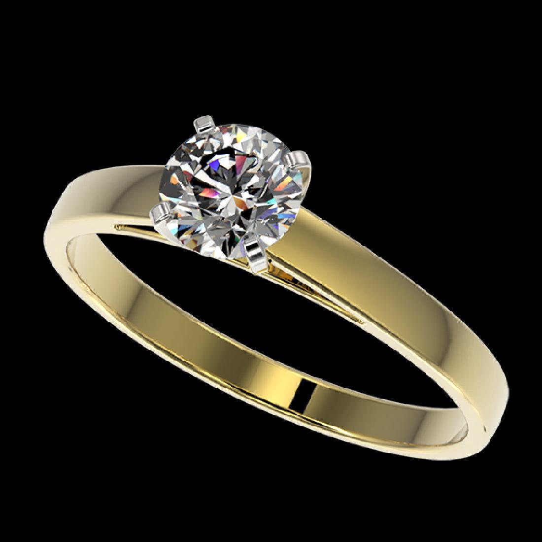 0.78 CTW Certified H-SI/I Quality Diamond Solitaire: 36484 - REF-84K8R ---- 0.78 CTW Certified H-SI/I Quality Diamond Solitaire Engagement Ring 10K Yellow Gold ---- Luxury Designer Brand Ring Appraised Retail Price at $4,650 ---- SKU Number US36484 10k 
