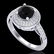 1.7 CTW Fancy Black Diamond Solitaire Engagment Art