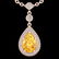 2.25 CTW Citrine & Micro Pave VS/SI Diamond Certified - 2