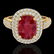 3.50 CTW Ruby & Micro Pave VS/SI Diamond Certified Halo