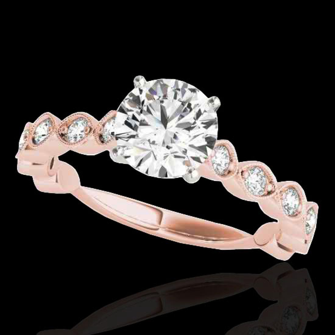 1.50 CTW H-SI/I Certified Diamond Solitaire Ring 10K: 34881 - REF-163V6Y ---- 1.50 CTW H-SI/I Certified Diamond Solitaire Ring 10K Rose Gold ---- Luxury Designer Brand Ring Appraised at $9,000 Certificate Number US34881 10k Rose gold, Ring Size is 7, Rin