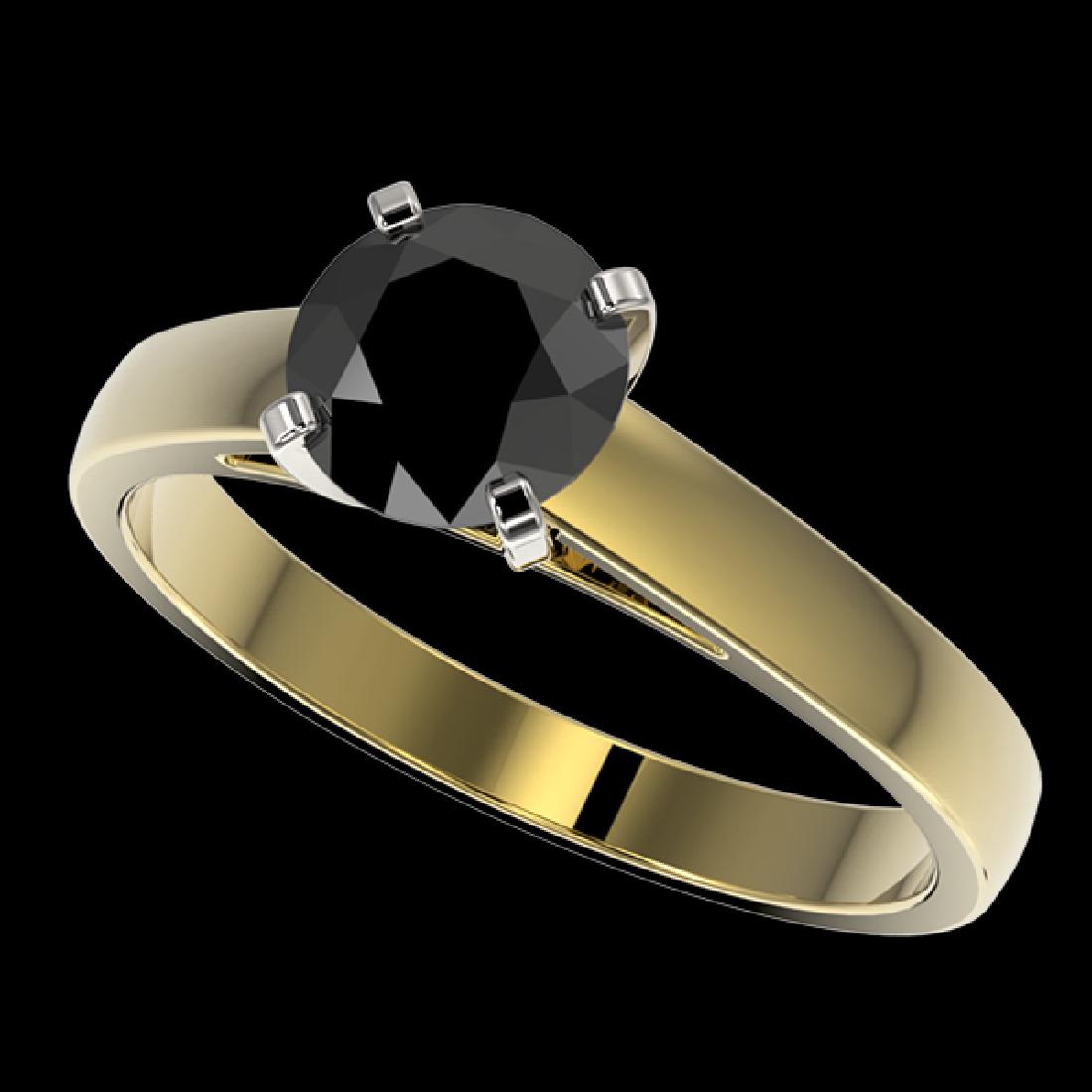 1.25 CTW Fancy Black VS Diamond Solitaire Engagement: 33005 - REF-32V5Y ---- 1.25 CTW Fancy Black VS Diamond Solitaire Engagement Ring 10K Yellow Gold ---- Luxury Designer Brand Ring Appraised at $2,150 Certificate Number US33005 10k Yellow gold, Ring Si