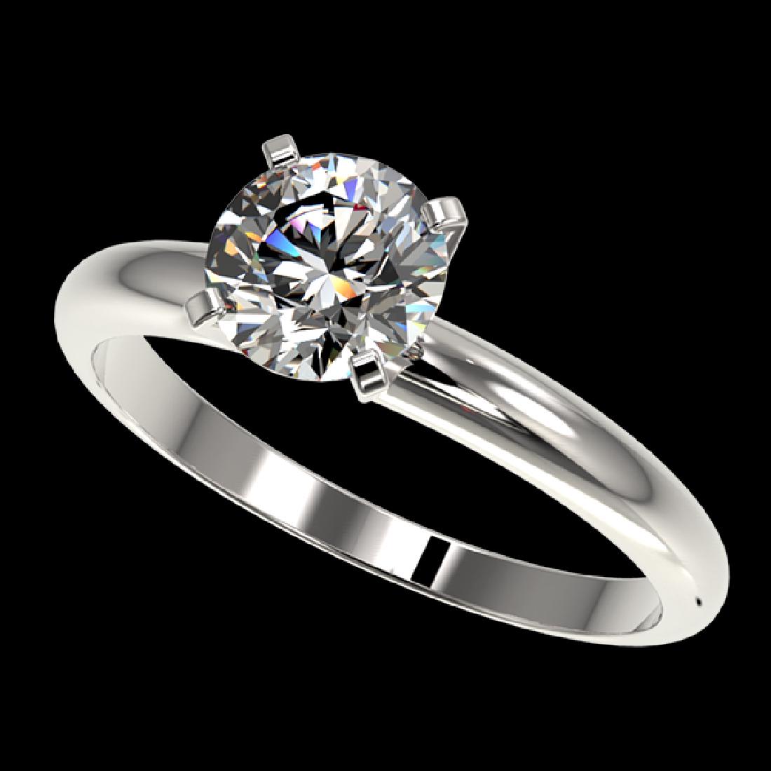 1.27 CTW Certified H-SI/I Quality Diamond Solitaire: 36423 - REF-290W9H ---- 1.27 CTW Certified H-SI/I Quality Diamond Solitaire Engagement Ring 10K White Gold ---- Luxury Designer Brand Ring Appraised at $16,000 Certificate Number US36423 10k White gol
