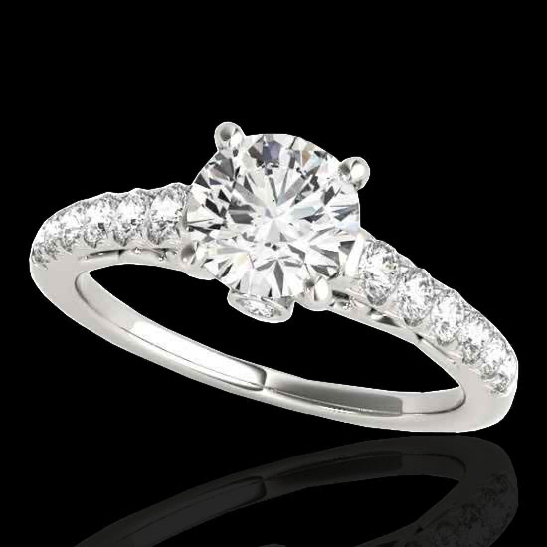 1.50 CTW H-SI/I Certified Diamond Solitaire Ring 10K: 34988 - REF-214W5H ---- 1.50 CTW H-SI/I Certified Diamond Solitaire Ring 10K White Gold ---- Luxury Designer Brand Ring Appraised at $13,000 Certificate Number US34988 10k White gold, Ring Size is 7, 