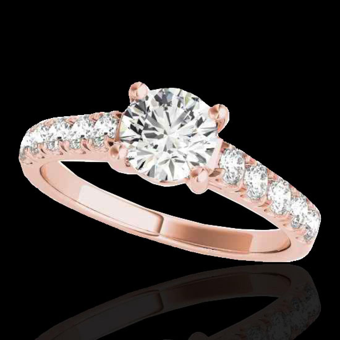 1.55 CTW H-SI/I Certified Diamond Solitaire Ring 10K: 35490 - REF-207V3Y ---- 1.55 CTW H-SI/I Certified Diamond Solitaire Ring 10K Rose Gold ---- Luxury Designer Brand Ring Appraised at $11,400 Certificate Number US35490 10k Rose gold, Ring Size is 7, Ri