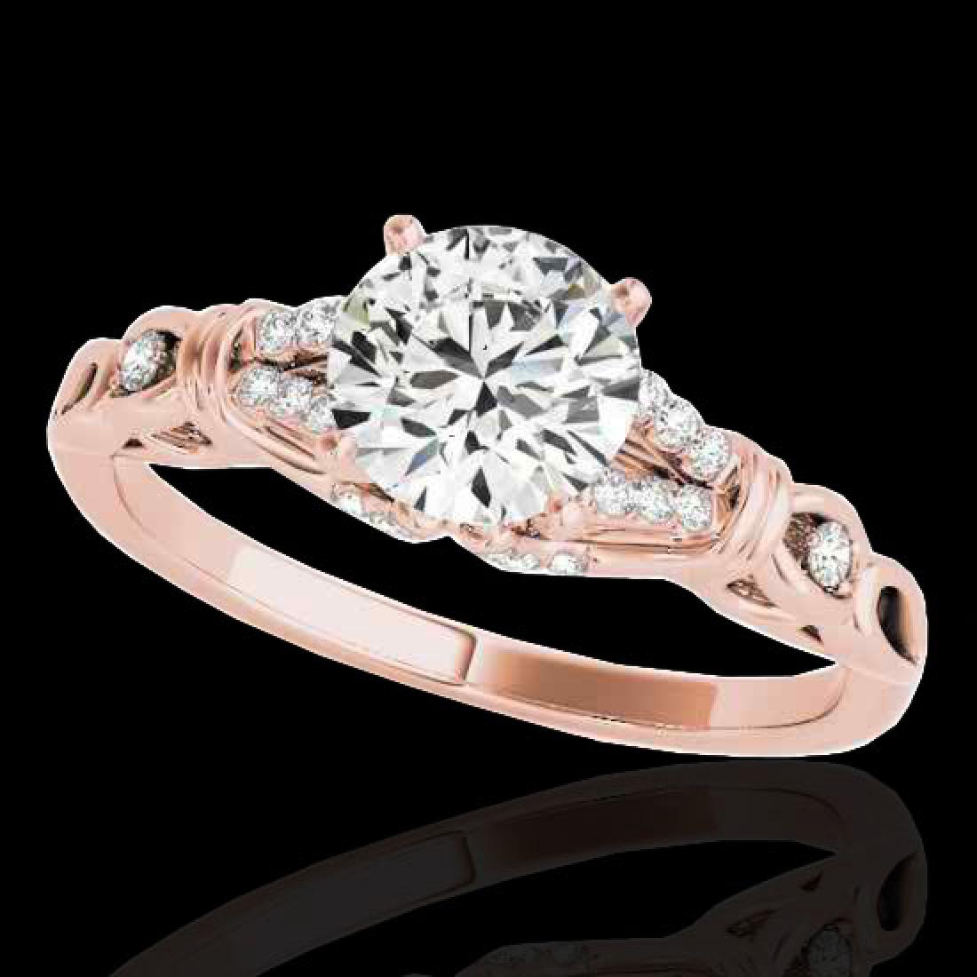 1.20 CTW H-SI/I Certified Diamond Solitaire Ring 10K: 35251 - REF-156H4M ---- 1.20 CTW H-SI/I Certified Diamond Solitaire Ring 10K Rose Gold ---- Luxury Designer Brand Ring Appraised at $8,600 Certificate Number US35251 10k Rose gold, Ring Size is 7, Rin