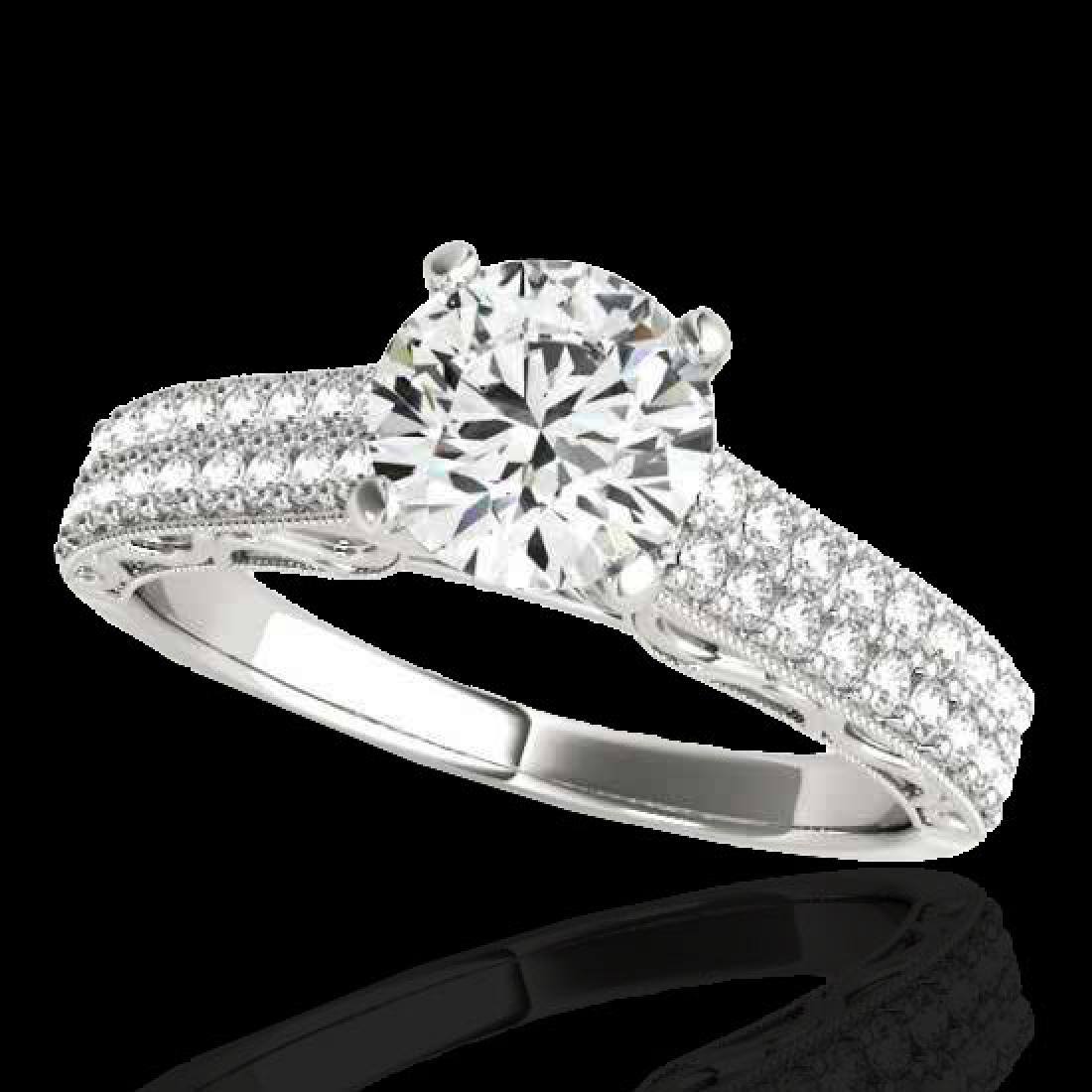 1.91 CTW H-SI/I Certified Diamond Solitaire Antique: 34702 - REF-353H3M ---- 1.91 CTW H-SI/I Certified Diamond Solitaire Antique Ring 10K White Gold ---- Luxury Designer Brand Ring Appraised at $19,400 Certificate Number US34702 10k White gold, Ring Siz