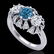 2.26 CTW Intense Blue Diamond Art Deco Micro Pave 3