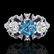 2.26 CTW Intense Blue Diamond Art Deco Micro Pave 3 - 2