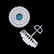 2.61 CTW Fancy Intense Blue Diamond Art Deco Stud - 3