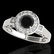 1.50 CTW Certified VS Black Diamond Solitaire Halo Ring