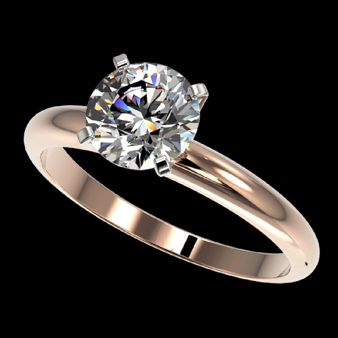 1.55 CTW Certified H-SI/I Quality Diamond Solitaire: REF-400H2A -36438 ---- 1.55 CTW Certified H-SI/I Quality Diamond Solitaire Engagement Ring 10K Rose Gold ---- Luxury Designer Brand Ring Appraised at $22,000 Certificate Number US36438 10k Rose gold, 