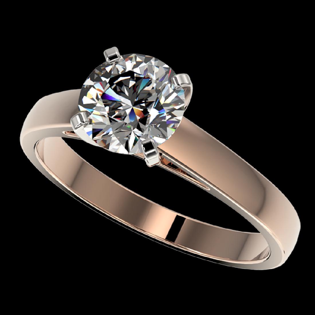 1.50 CTW Certified H-SI/I Quality Diamond Solitaire: REF-339A2X -33020 ---- 1.50 CTW Certified H-SI/I Quality Diamond Solitaire Engagement Ring 10K Rose Gold ---- Luxury Designer Brand Ring Appraised at $24,850 Certificate Number US33020 10k Rose gold, 