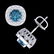 1.69 CTW Fancy Intense Blue Diamond Art Deco Stud - 3