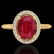 2 CTW Ruby & Micro Pave VS/SI Diamond Ring Solitaire