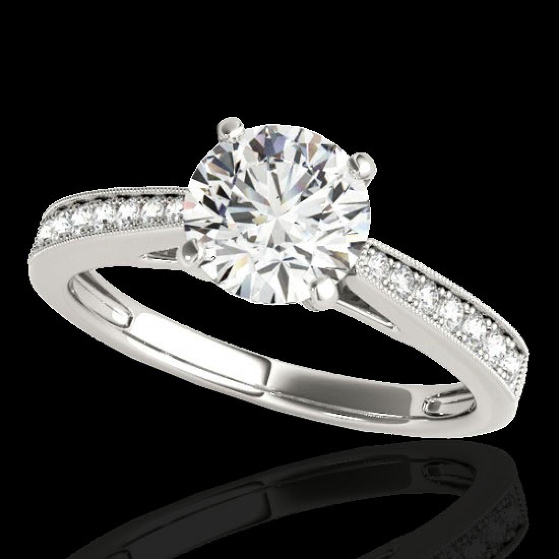 1.25 CTW H-SI/I Certified Diamond Solitaire Ring 10K: REF-158Y2K -35005 ---- 1.25 CTW H-SI/I Certified Diamond Solitaire Ring 10K White Gold ---- Luxury Designer Brand Ring Appraised at $8,700 Certificate Number US35005 10k White gold, Ring Size is 7, Ri