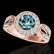 1.4 CTW SI Certified Fancy Blue Diamond Solitaire Halo