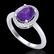 1.75 CTW Amethyst & Micro VS/SI Diamond Ring Solitaire - 2